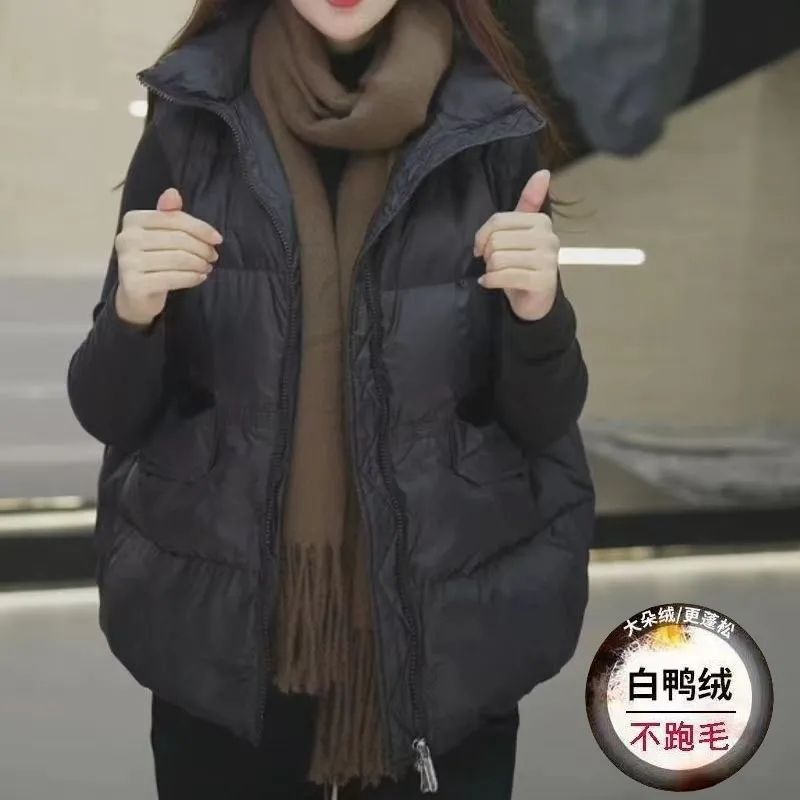 羽绒马甲女外穿2025新款短款网红爆款韩版宽松白鸭绒洋气坎肩外套
