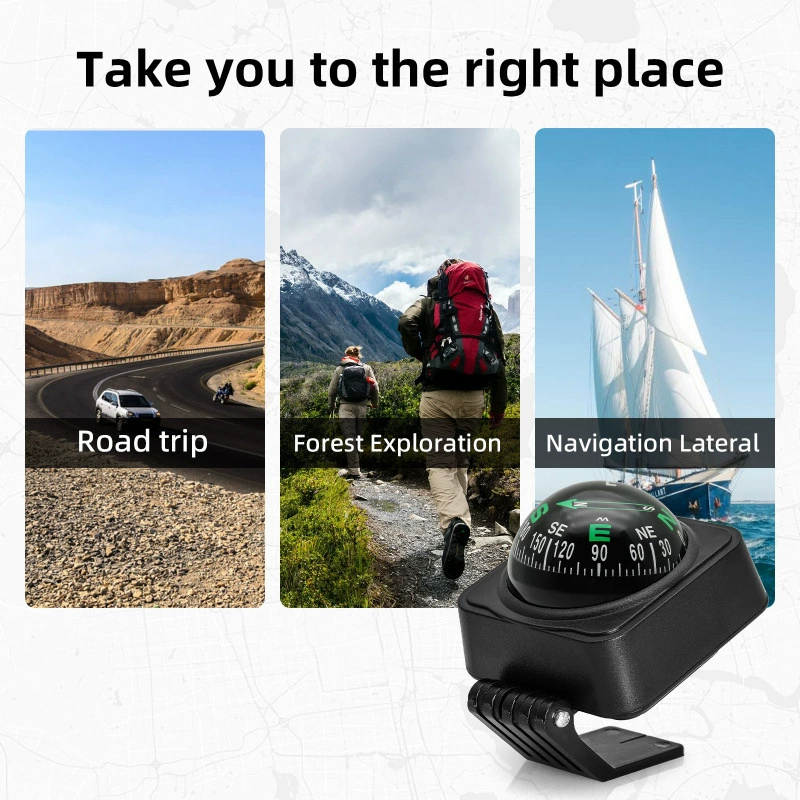Автомобильный компас в форме шара, регулируемая навигационная приборная панель автомобиля