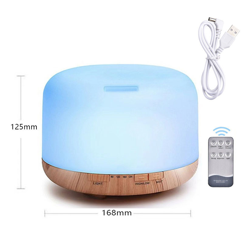 No impreso 500ml humidificador ultrasónico dormitorio colorido aerosol lámpara hogar mudo USB humidificador escritorio aromaterapia máquina