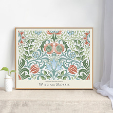 William Morris威廉·莫里斯复古植物花卉抽象客厅餐馆横款装饰画
