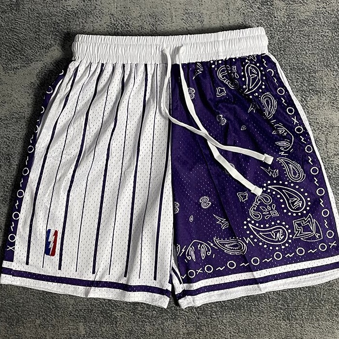 Summer Trendy Men's Quarter Shorts Double-Layer Mesh Quick-Dry Basketball Sports Pants Breathable Training Fitness Leisure Cross-Border