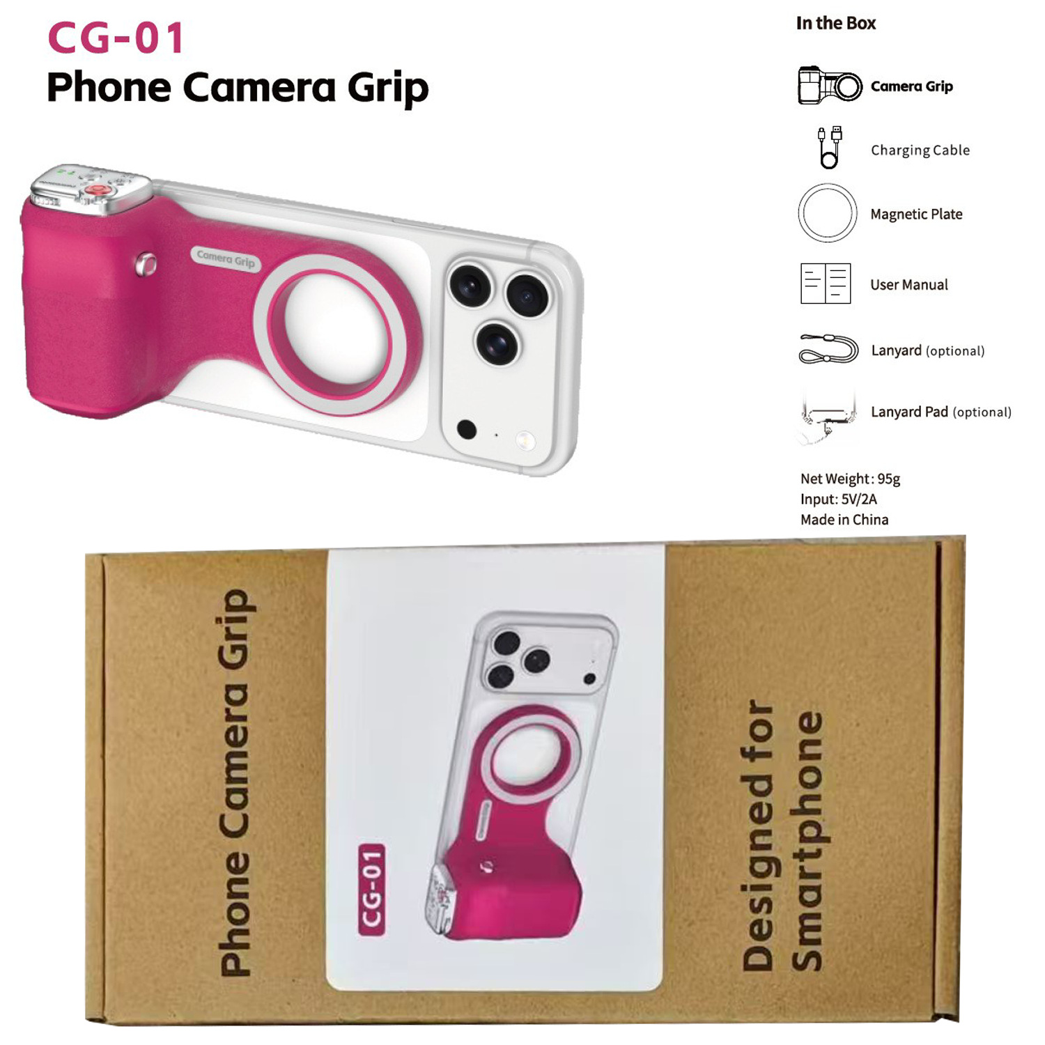 CG01 Magnetic Pulsator Sin Luz - Rosa