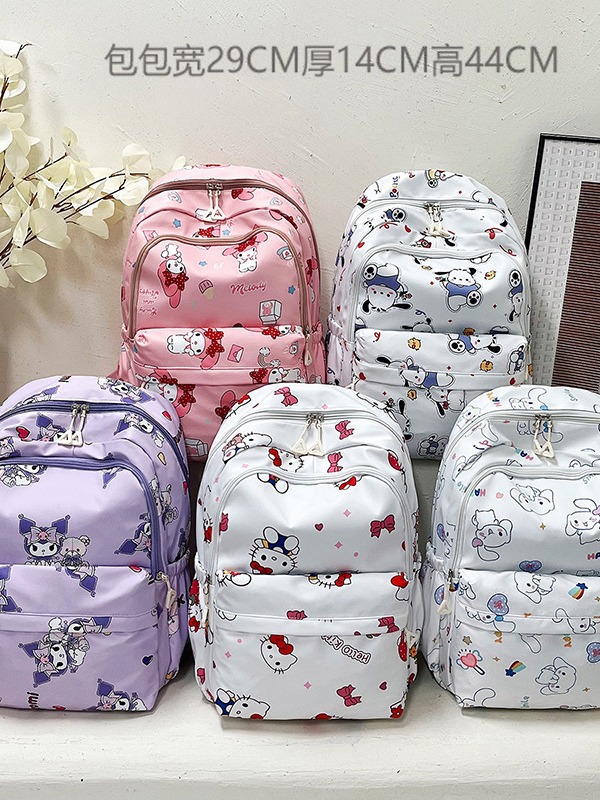 Nueva mochila casual japonesa Kuromi mochila de estudiantes de secundaria simple mochila de computadora de gran capacidad de mujer mochila impresa