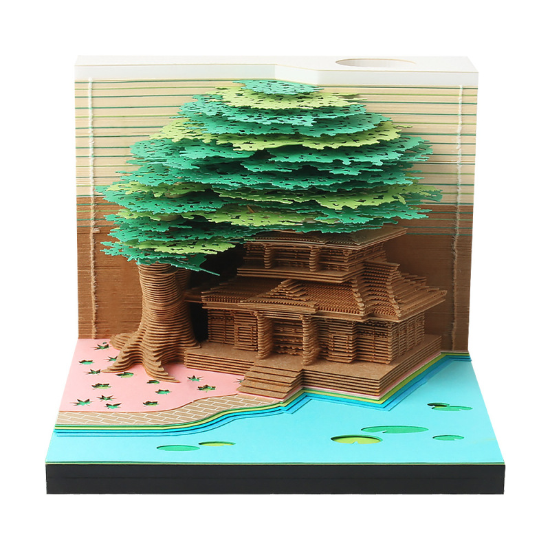 プレゼント創意便箋紙3d立体便箋本は建築模型紙彫刻カレンダーの周暦文を飾っています。|undefined