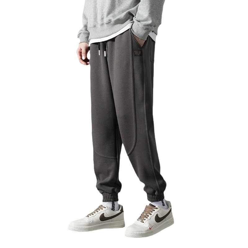 Pantalones casuales de invierno y invierno para hombres con calzoncillos gruesos para usar al aire libre Pantalones de pie para hombres