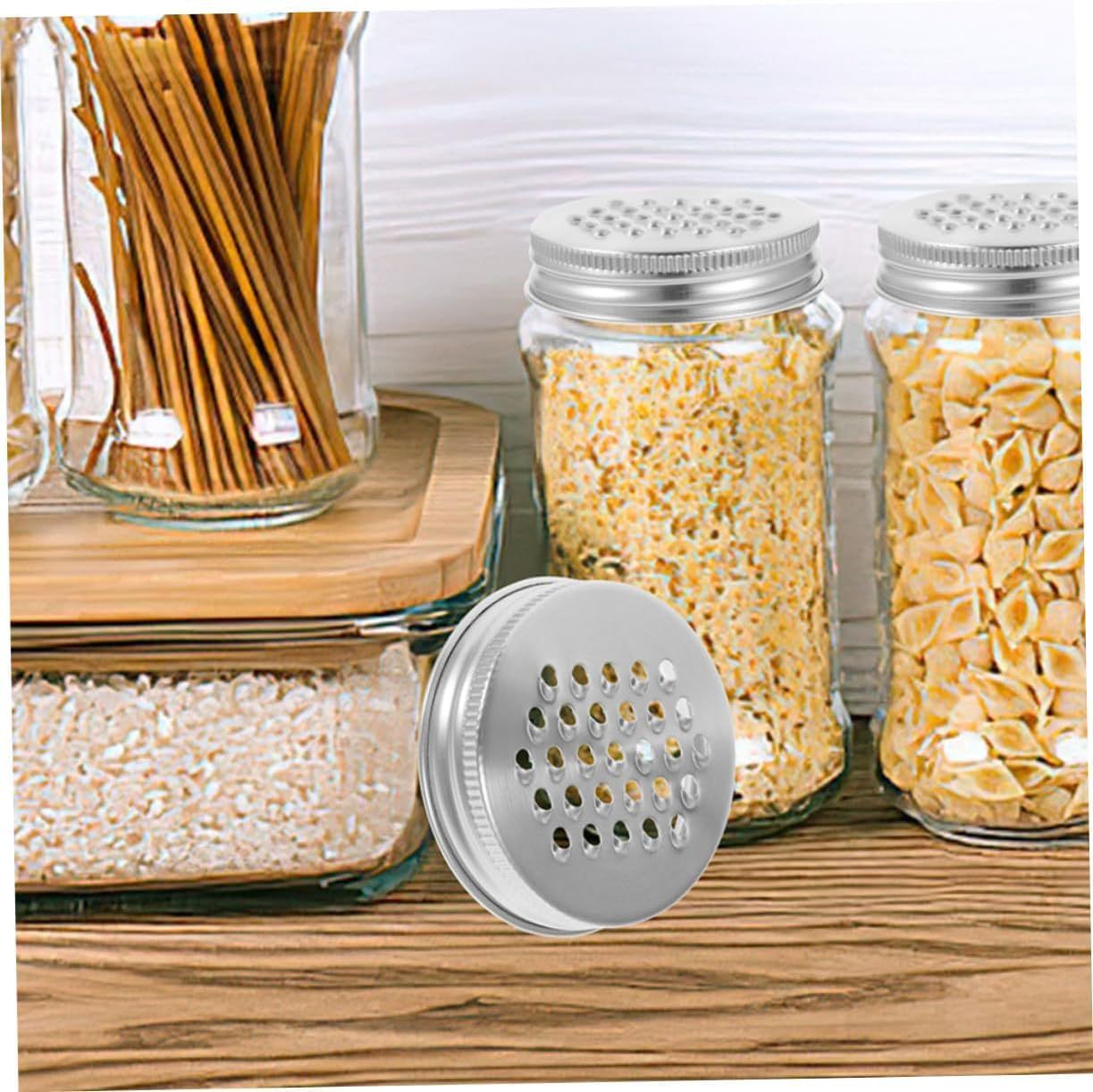 Amazon Hot Sale 86mm calibre raspador cubierta 304 cubierta de acero inoxidable boca estrecha cubierta de latas Mason artículos de cocina