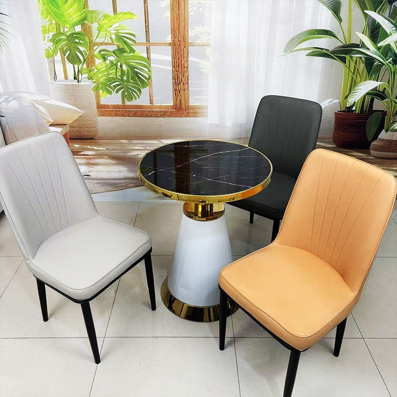 Silla de ocio, restaurante, silla de hotel, silla de mahjong, taburete doméstico simple, silla trasera de lujo ligera moderna, mesa y silla de comedor