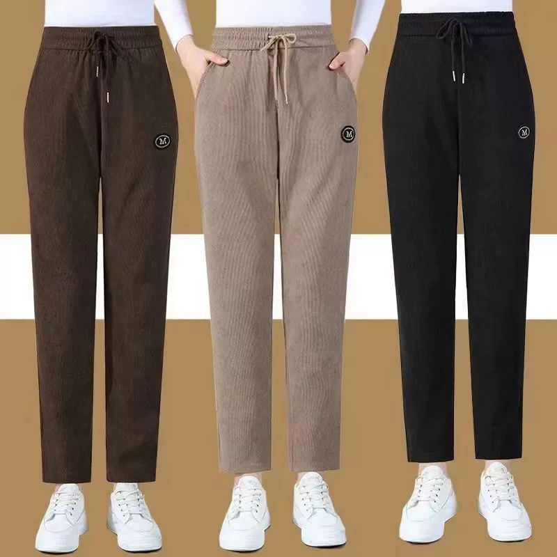 2024 Весна и осень и зима для женщин среднего и пожилого возраста брюки тонкие девятиочковые повседневные брюки женские леггинсы Yiwu оптовые производители