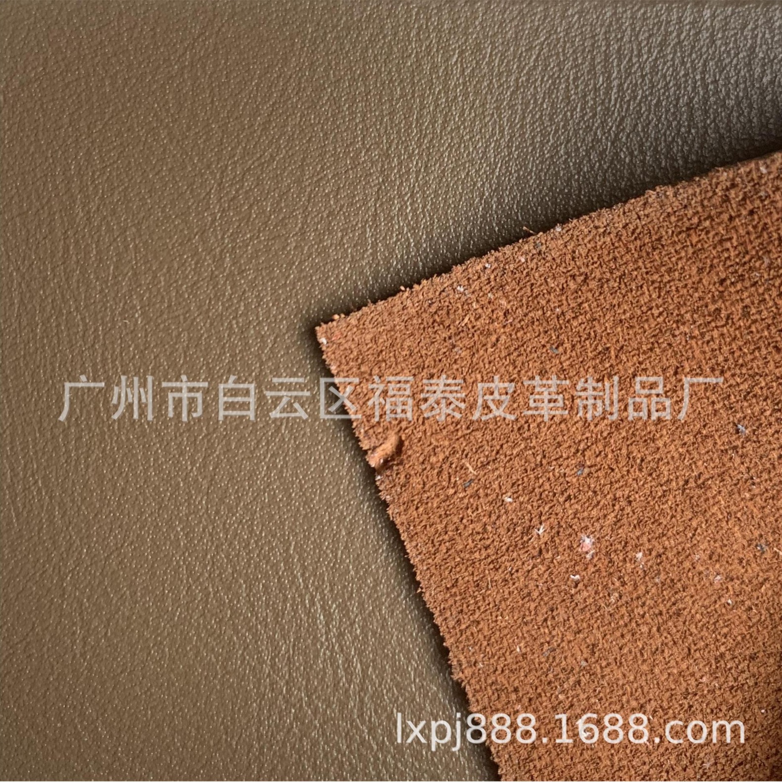 广州厂尤加利纹黄牛二层皮整张现货再生皮革箱包家具手袋真皮面料