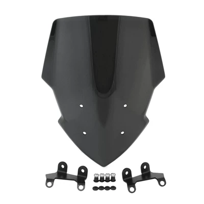 Suitable for Yamaha MT125 MT-125 20-23 modified motorcycle front windshield windshield windshield mirror (Motorcycle front windshield) - smoky-black