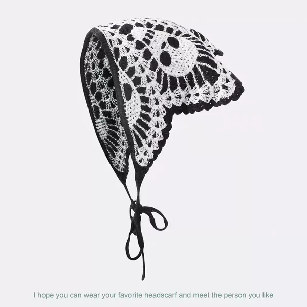For Cross-border New Bat Halloween Headscarf Hat Knitted Cotton Triangle Scarf Hair Band Creative Headwear for Women