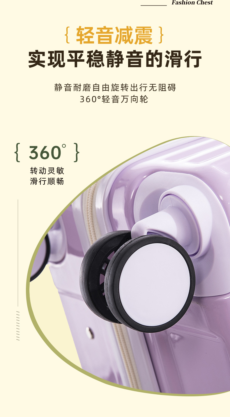 1901Rainbow colored luggage-Fashion Package