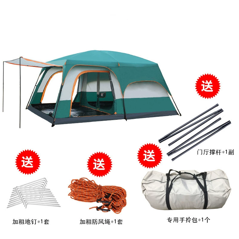 Двухкомнатная палатка для Outdoor кемпинга, двухслойная, четырех сезонов, размеры 3–12 человек