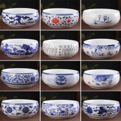 陶瓷器茶洗缸大號特大水盂功夫筆洗茶具盆配件客廳家用品中式批發