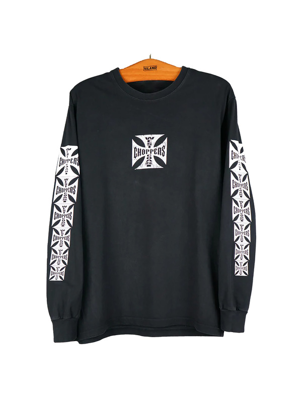 Free Rider Choppers Free Rider Helicopter Motorcycle Sticker Picture American Retro Men's Long Sleeve T-Shirt