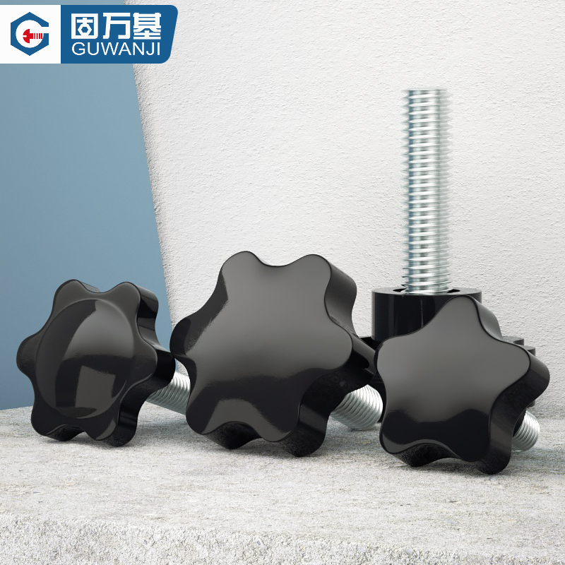 매화 손잡이 나사 별 베이클라이트 손 나사 볼트 별 나사 기계 손잡이 손잡이 M6M8M10