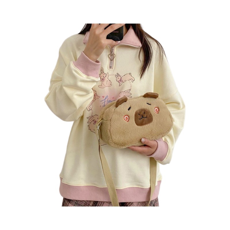 Internet celebridad Nueva capabala bolsa de peluche de juguete de Las Muchachas de gran capacidad bolsa de almacenamiento bolsa de cosméticos máquina de agarre regalo