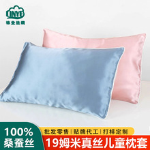 6A级真丝儿童枕套30x50母婴级100%桑蚕丝宝宝枕套婴幼儿童枕头套