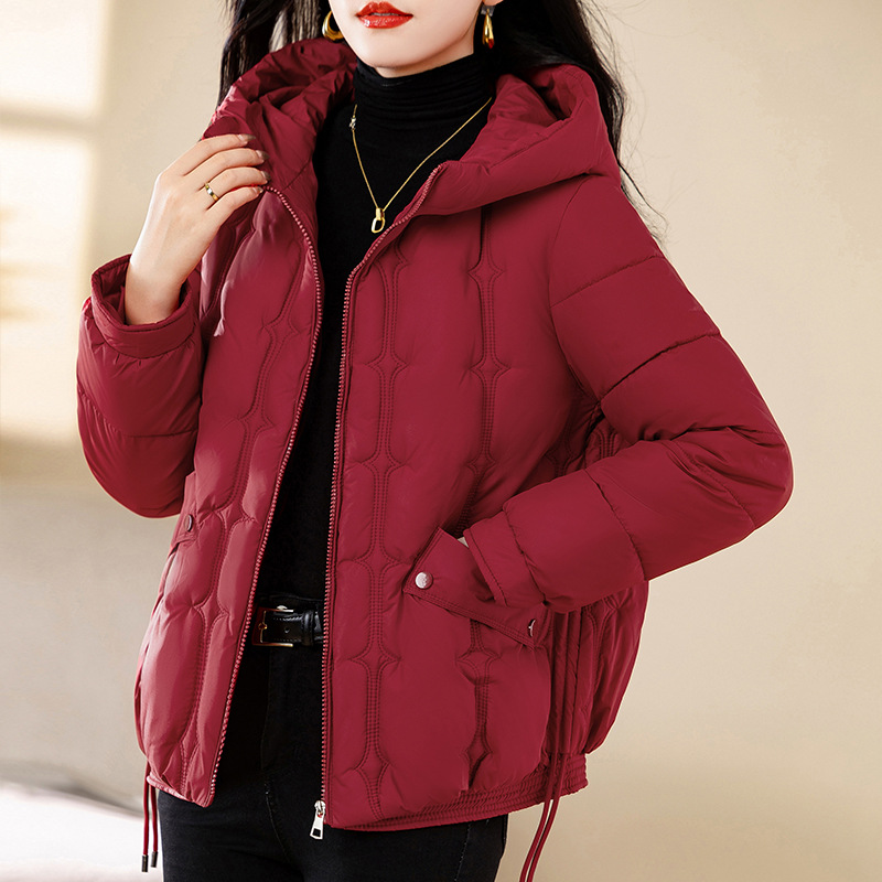 Moda de algodón caliente espeso para mujeres 2024 invierno nuevo estilo coreano casual suelto delgado abrigo de algodón