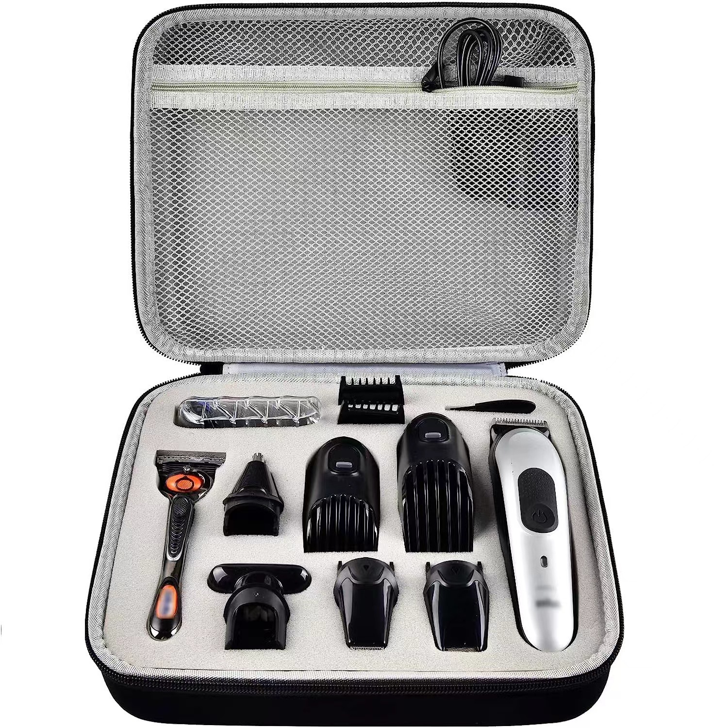 厂家直销男士剃须刀EVA收纳盒EVA拉链收纳包包装盒防水便携