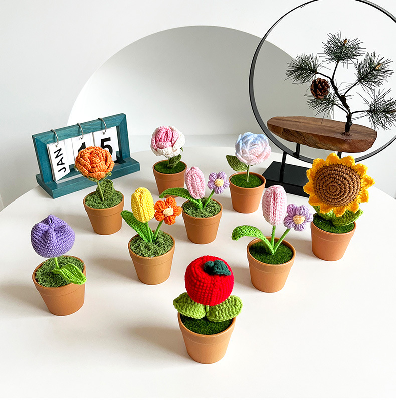 Sweet Flower Knit Imitation Plants display picture 1