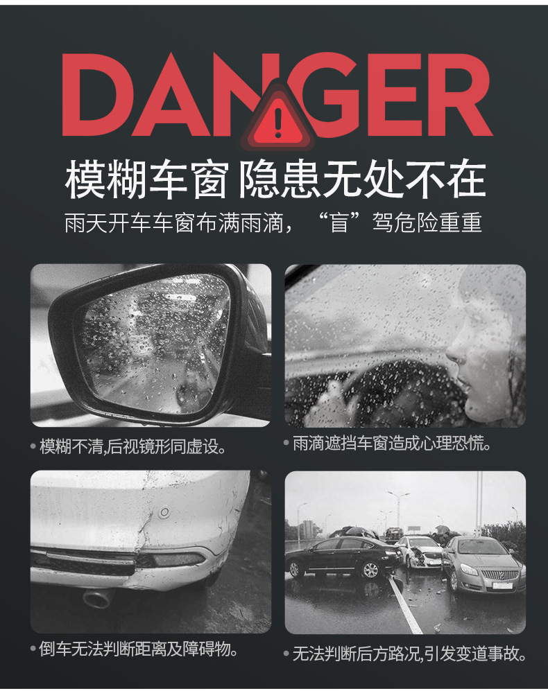 Car Glass Rainproof Agent, Anti-Fog Agent, Water Removal Coating Agent, Windshield Reversing Mirror, Rearview Mirror Defogger