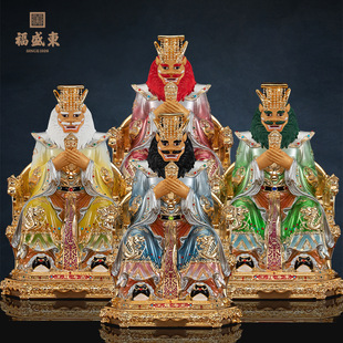 Bronze Gilt Statue of the Dragon King for Home Use, Four Sea Dragon King Figurines for Decoration, East, West, North, and South Sea Dragon Kings