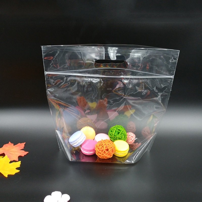 pp骨袋自封自立袋夹链袋空白手提袋 茶叶水果饼干密封食品包装袋