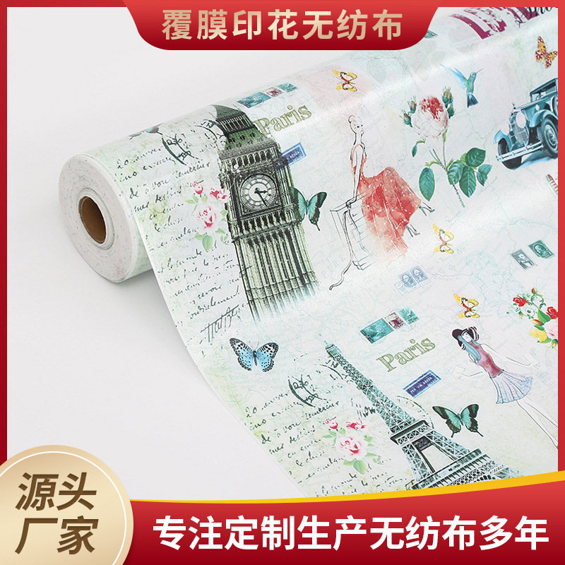 源头工厂纺粘无纺布直供pp纺粘无纺布个性印花覆膜无纺布手提袋家