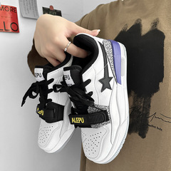 氣墊運動鞋女2023新款夏季透氣原創情侶美式厚底增高百搭星星板鞋