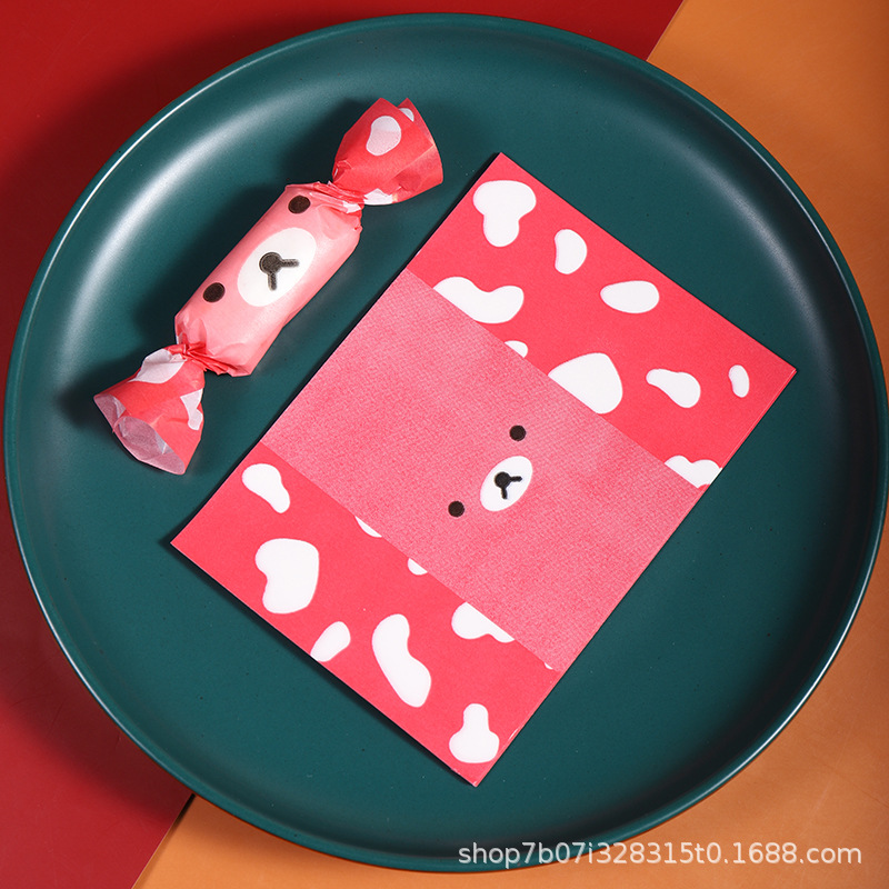 Papel de embalaje de papel de turrón embalaje de papel de caramelo embalaje de papel de turrón papel de caramelo de arroz glutinoso 100 piezas