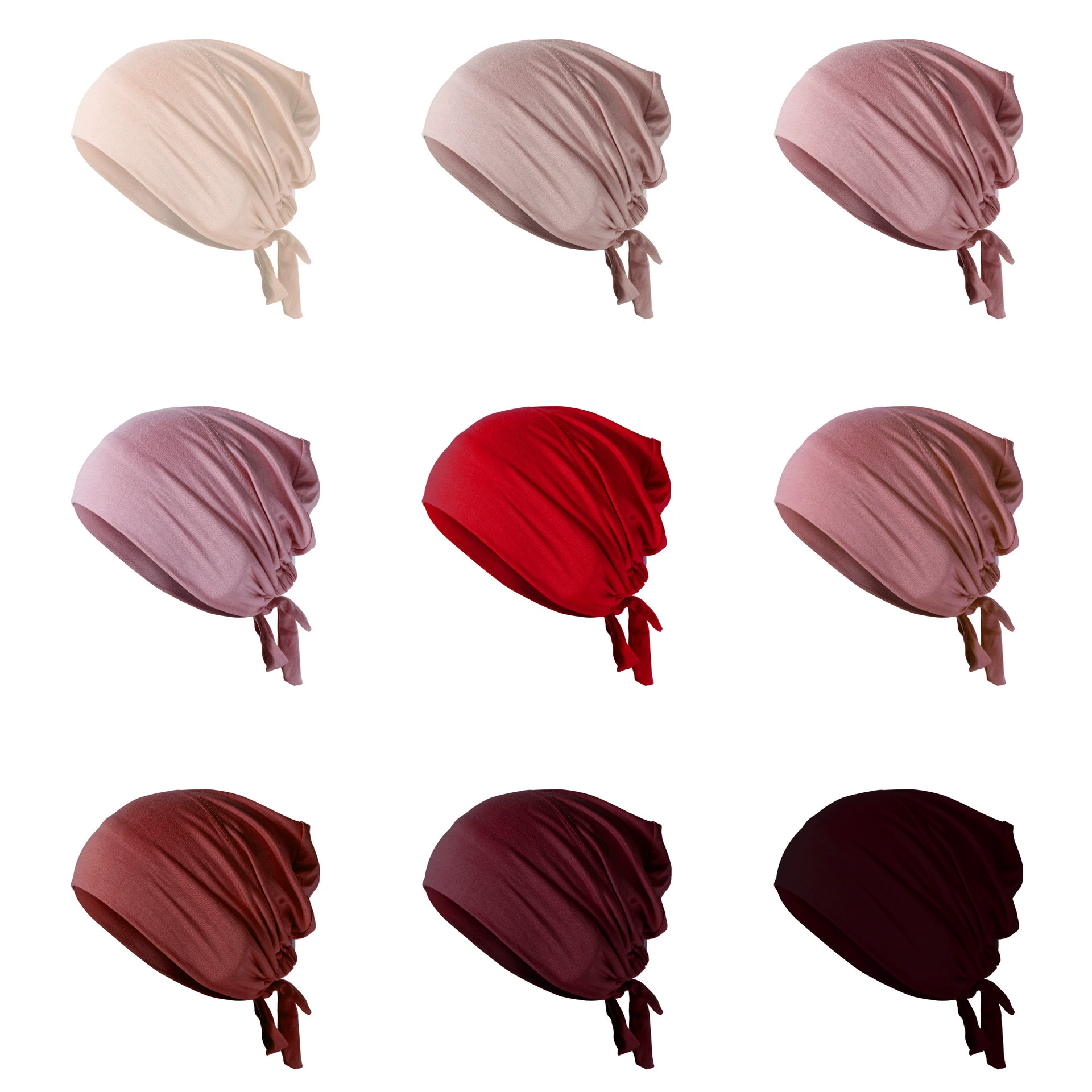 Высококачественная чистая мерсеризованная хлопковая регулируемая шапка-тюрбан с эластичными ремешками, ближневосточная шапка с веревочным дном