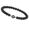 Agate round beads, fashionable bracelet with letters, pack suitable for men and women for beloved, 2021 collection, European style