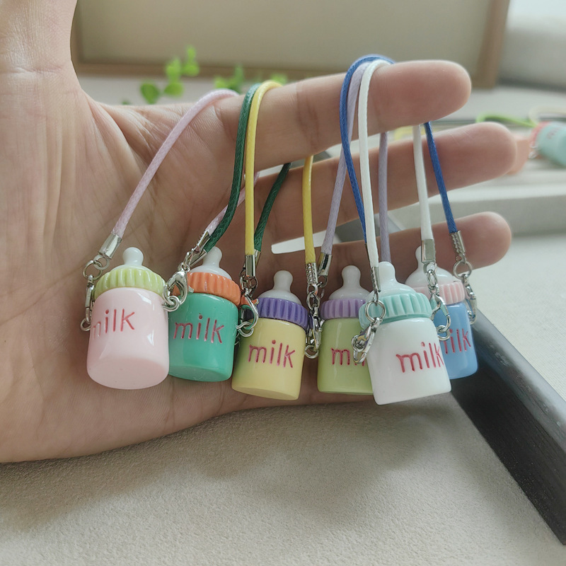 Cute Mini Bottle Pendant Doll Accessories Artificial Hollow Water Cup Doll Decorative Keychain DIY Accessories