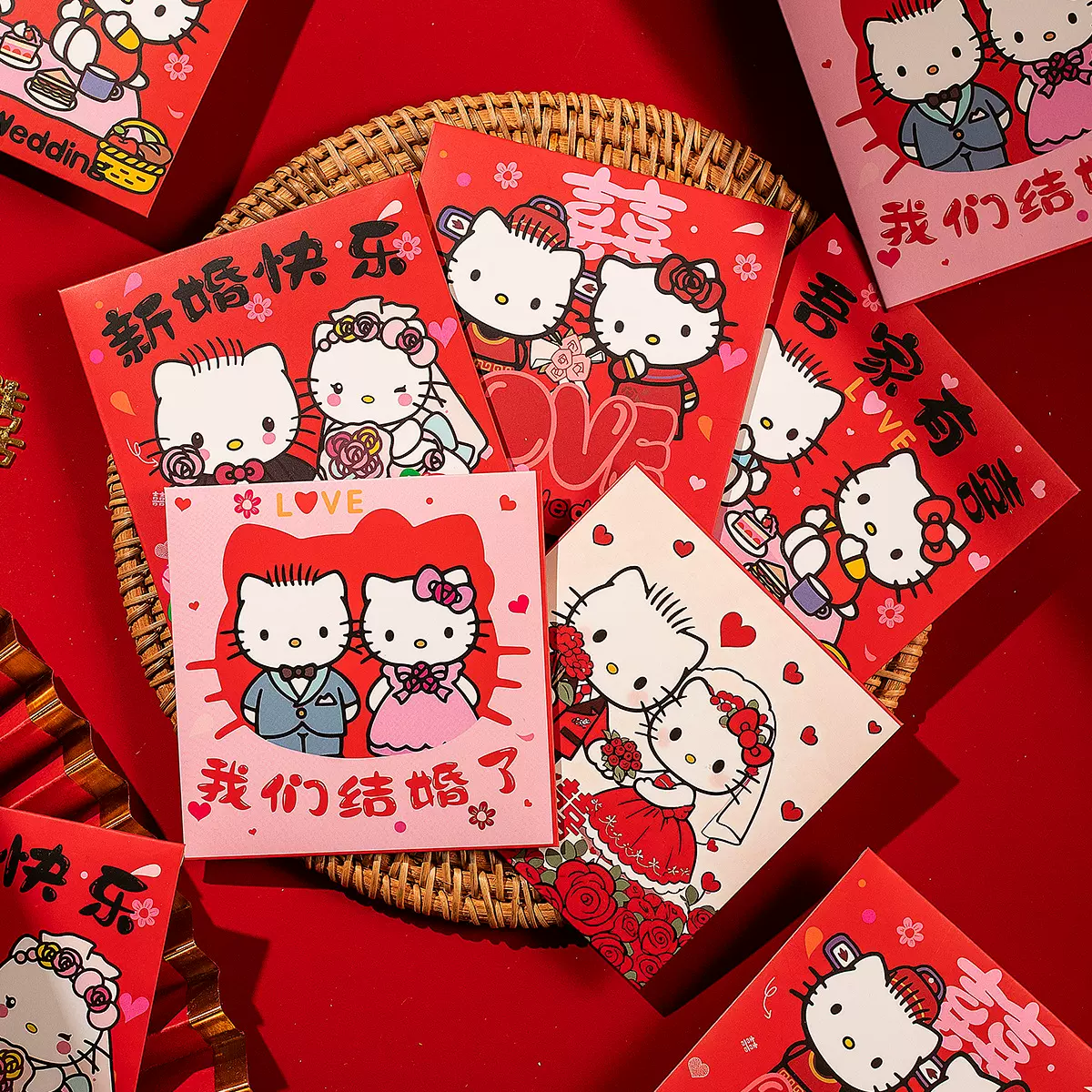接亲堵门抛洒红包结婚专用2025新款卡通塞门红包小号利是封红包袋
