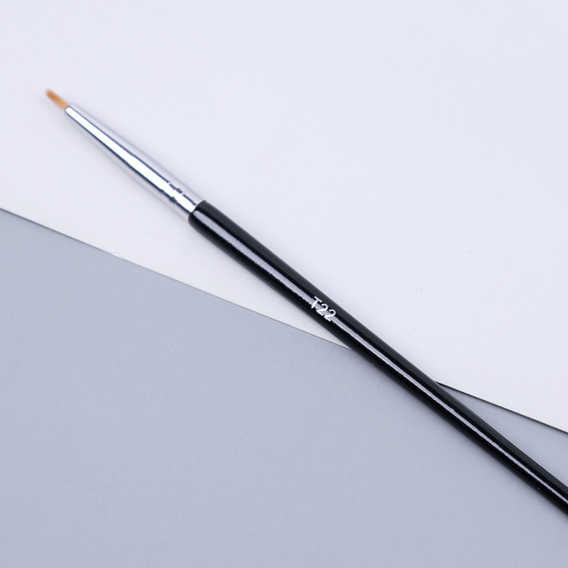 Zhuolya fábrica transfronteriza nueva fibra de pelo cepillo de maquillaje negro barra larga herramienta de maquillaje único pincel delineador fino