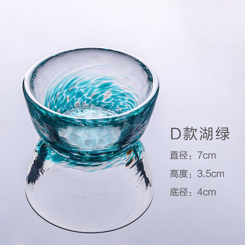 Venta directa de fábrica nuevo color gota de agua vidrio sola taza de té creativo japonés té Kung Fu juego de té maestro sola taza