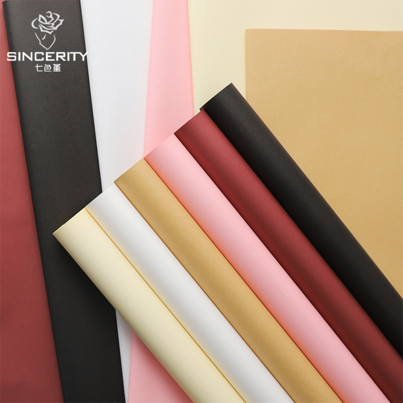 Papel de arte de siete colores, fácil de modelar, regalo hecho a mano de bricolaje, empaque de flores, empaque de flores, floristería, empaque de flores