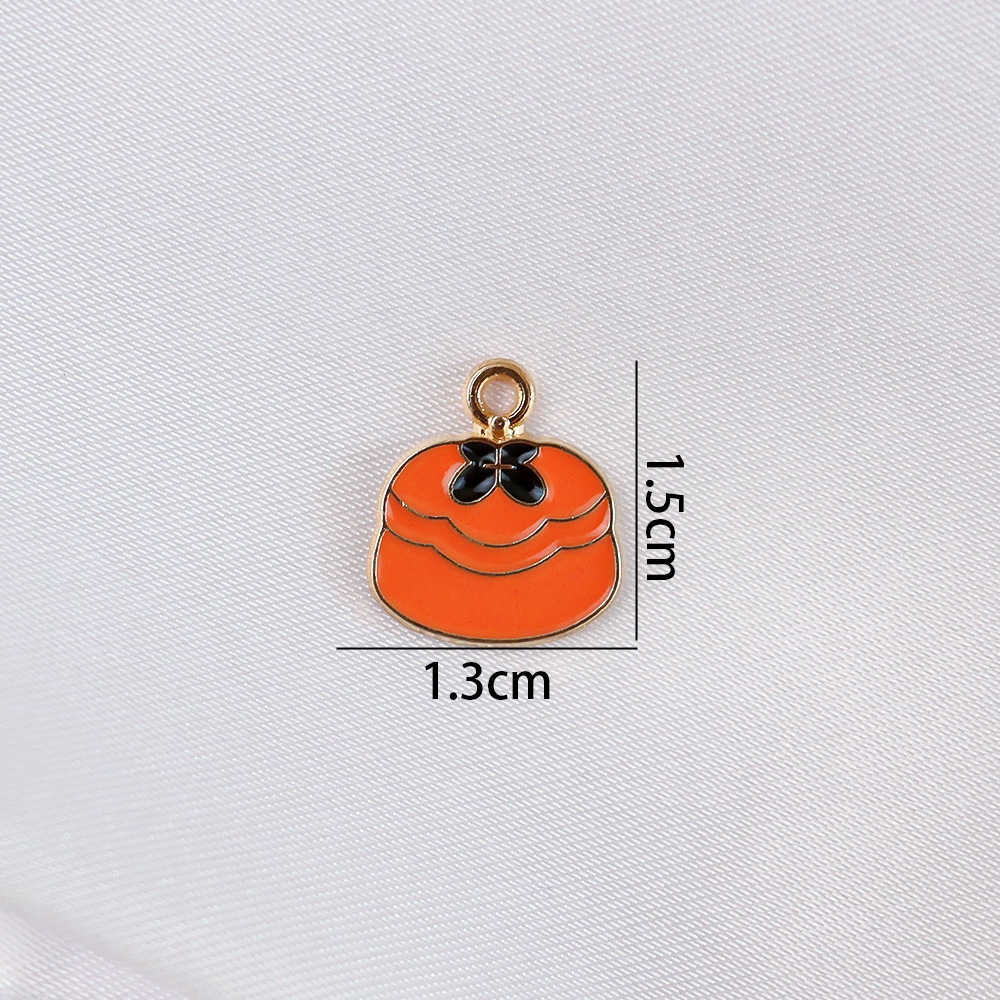 Colgante de frutas de aleación con gota de aceite, DIY pulseras y pendientes