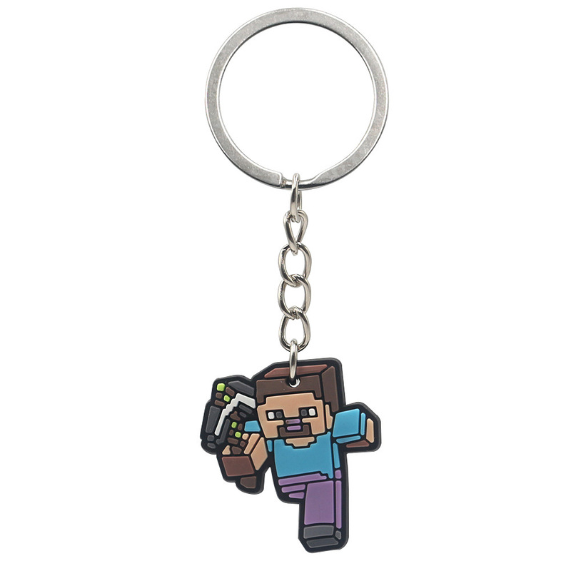 国境を越えた新製品 Minecraft キーホルダー Minecraft バッグ鉛筆バッグ装飾アクセサリー PVC ソフトプラスチックキーホルダー|undefined