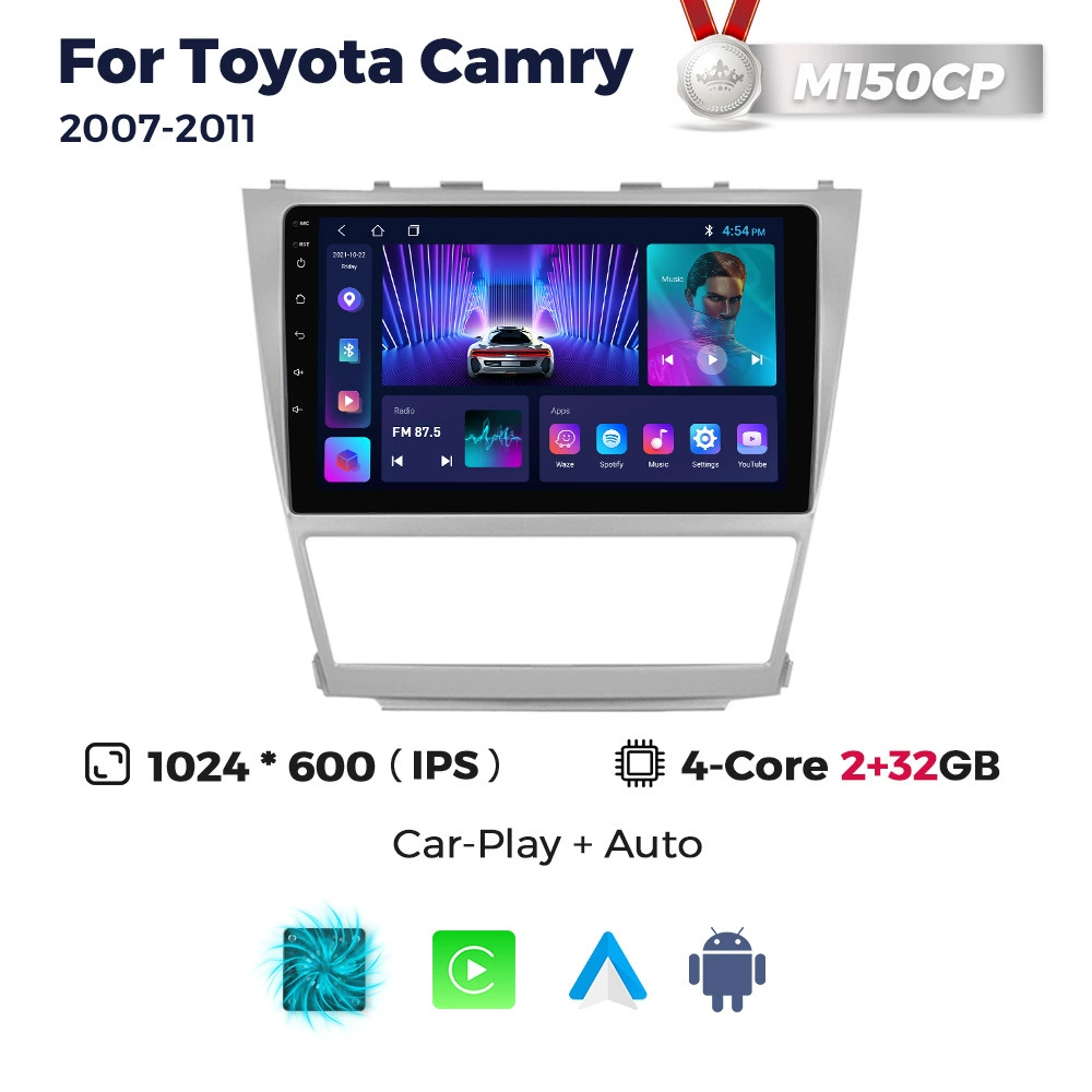 Совместимо с Toyota Camry 2007-2011 модифицированный Android CarPlay Bluetooth навигационный экран