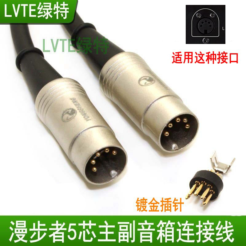 Applicable to the walker s1000ma R1900TV r2000db A300S201 five-core main and auxiliary speaker cable