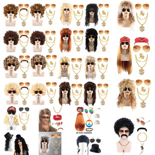 �����ٰlJOE80S Rocker wig party wig Retro wig����f�}��cos