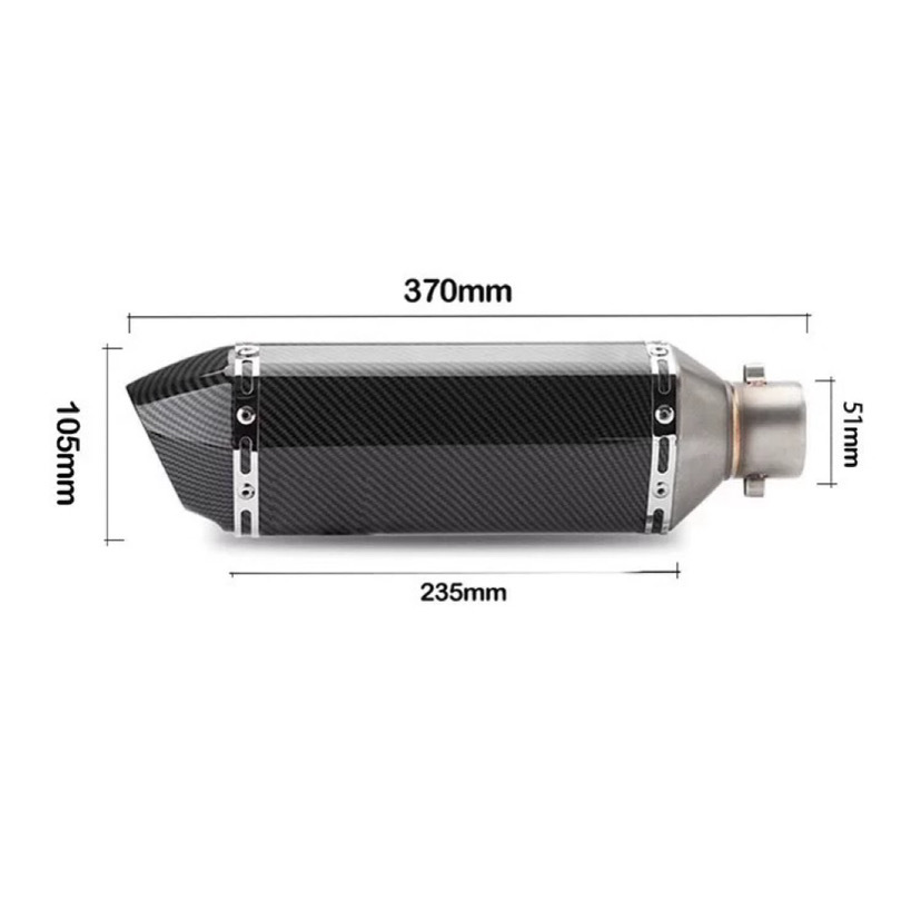 Factory Direct Supply Exhaust Pipe Motorcycle Off-Road Vehicle Sports Car Universal 51mm Small Hexagon Scorpio Exhaust Pipe