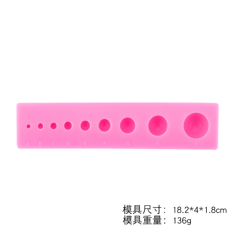 Tridimensional semicírculo molde de silicona Fondant pastel de chocolate accesorios haciendo molde decoración para hornear