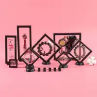 Коробка прозрачная пленка pe Черная подвеска квадратная коробка ювелирных изделий анти-окисления ювелирных изделий дисплей коробка для хранения