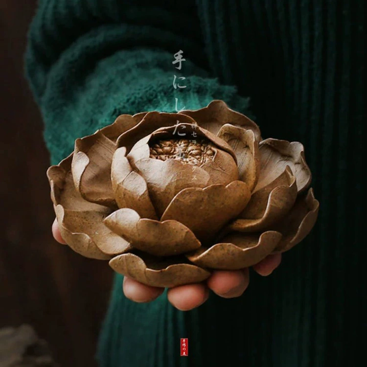 Керамический цветок лотоса креативный благовония Домашний крытый агариновая тарелка глина благовония лотоса благовония курильница