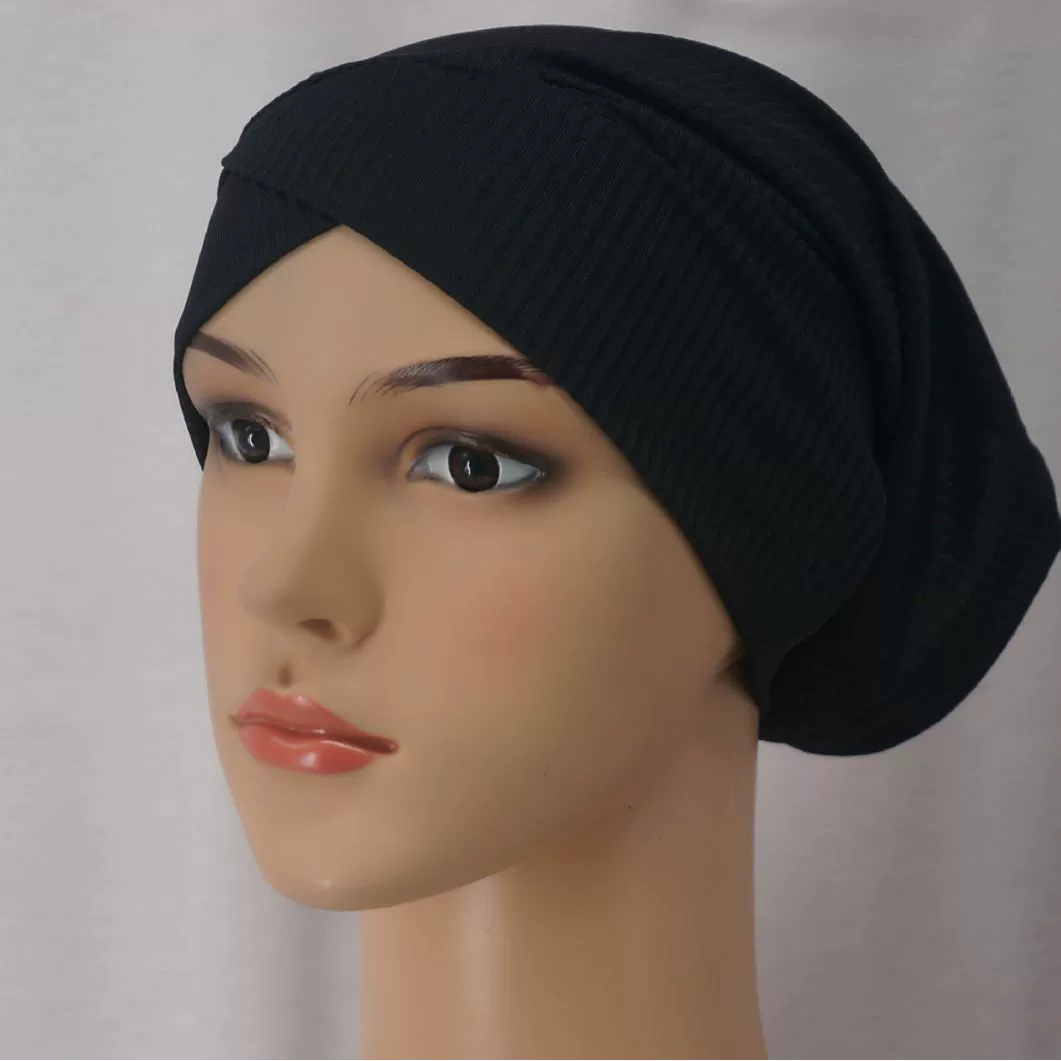 Плоский цялый клок wholesale pit strip sweat cloth forehead cross cap elastic good base cap Muslim ladies Arabic tube cap
