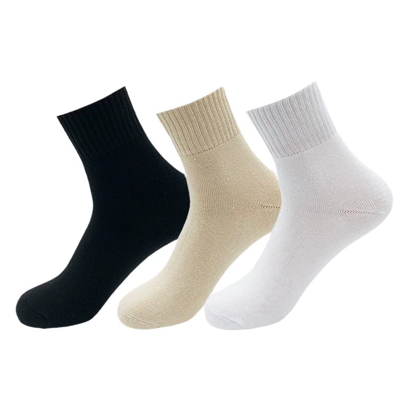 Носки зимние на флисовой подкладке однотонные полотенца до середины икры носки дезодорант осенне-зимние женские утолщенные Длинные теплые махровые ограничительные носки