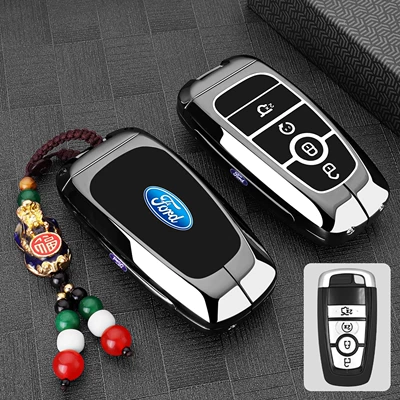Edge Mondeo Explorer Escort Metal | Static Rod/Key Bag - model-b-mondeo-gun-black-temperature-controlled-color-changing-pixiu-pendant